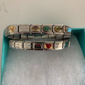 2 Nomination Bracelets with charms